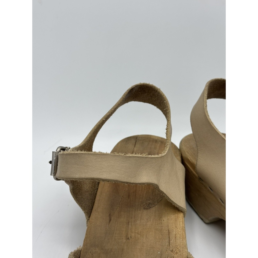 Lotta's Clogs Womens Size 36 Tan Leather Close Toe Slip On Boho Cottage Core New - Picture 5 of 14